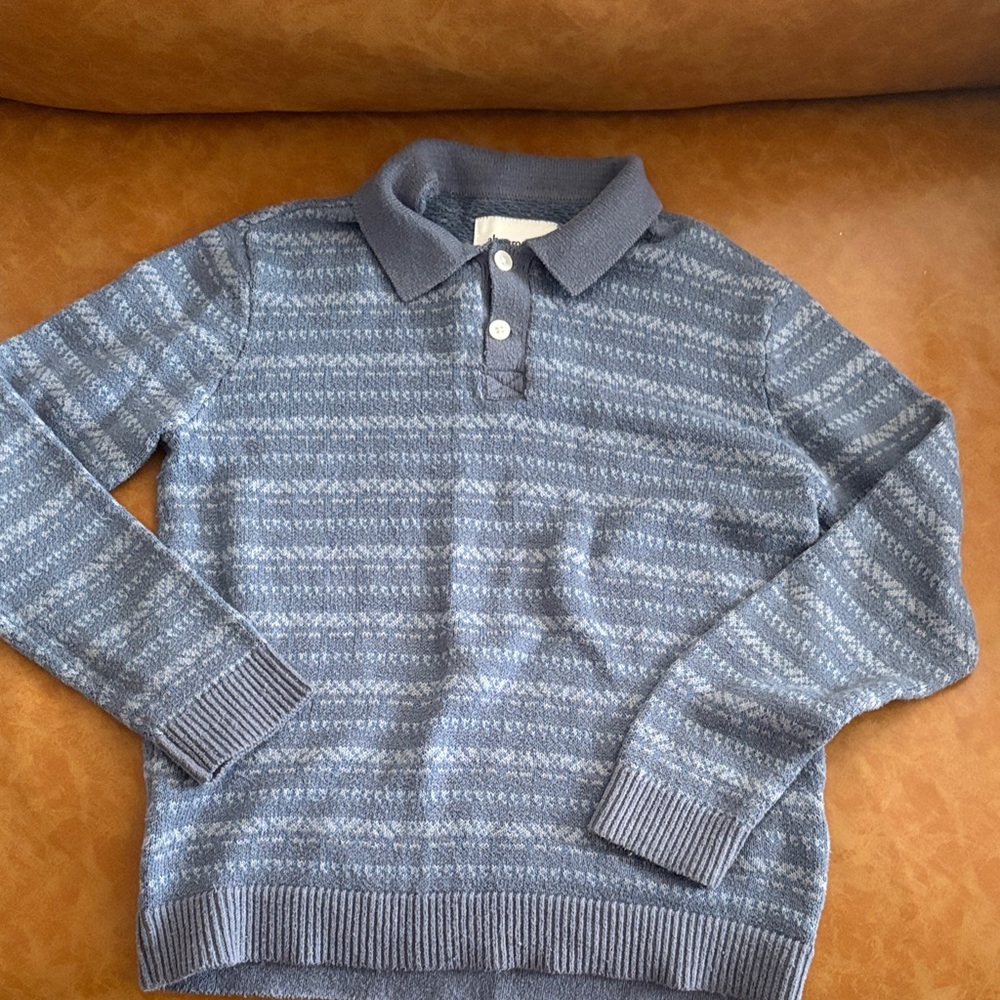 Abercrombie Kids Blue Knit Collared Sweater - Size 9/10